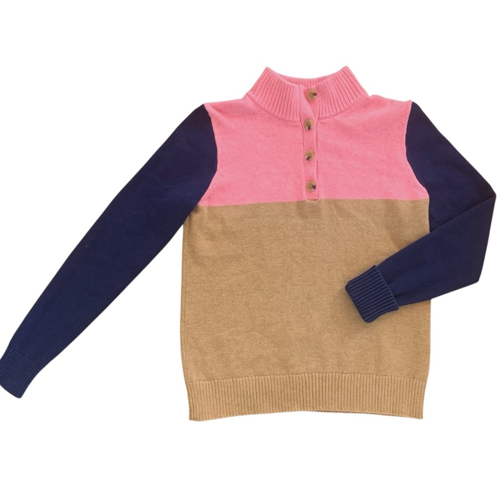 J.Crew Colorblock Sweater XS Preppy Coastal Country Club Golf Tennis Pullover - Picture 3 of 12
